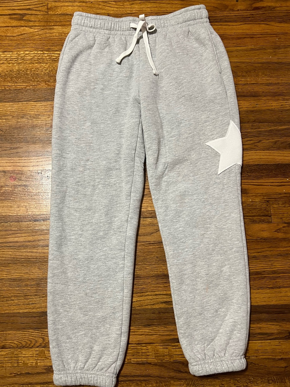 Light Gray Sweatpants with White Star Patch